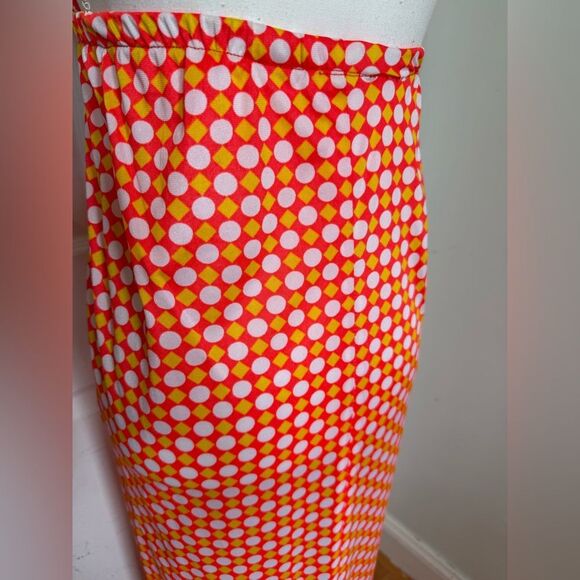 1970s Halter Neck Dress with Abstract Pattern - Picture 4 of 4